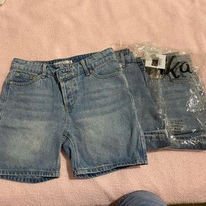 Adika Jean shorts Chris cross waist NWT